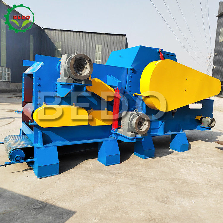 25-30 ton/saat 380V Ormancılık Ahşap Çöpçü Makinesi 18000kg Ağır Görevli Endüstriyel Davul Çöpçü
