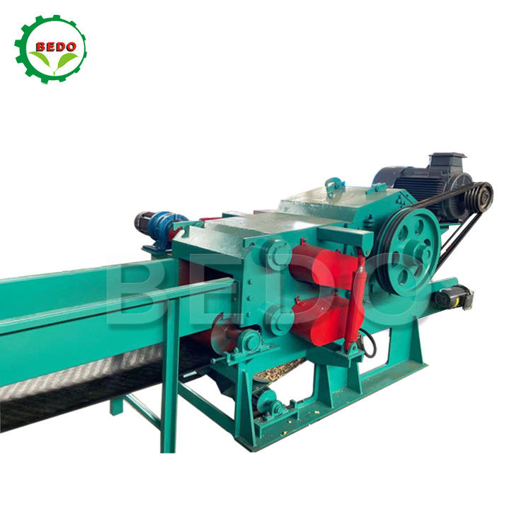 Elektrikli 380V Bambu Ahşap Çip Yapma Makinesi 8-10T/H Endüstriyel Davul Tipi Çipper