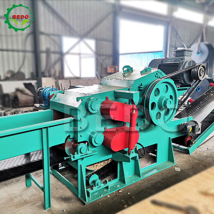 Enerji Tasarruflu Elektrikli Ahşap Kütük Ağacı Parçalama Makinesi Kağıt Fabrikası Endüstriyel Davul Tipi Parçalayıcı
