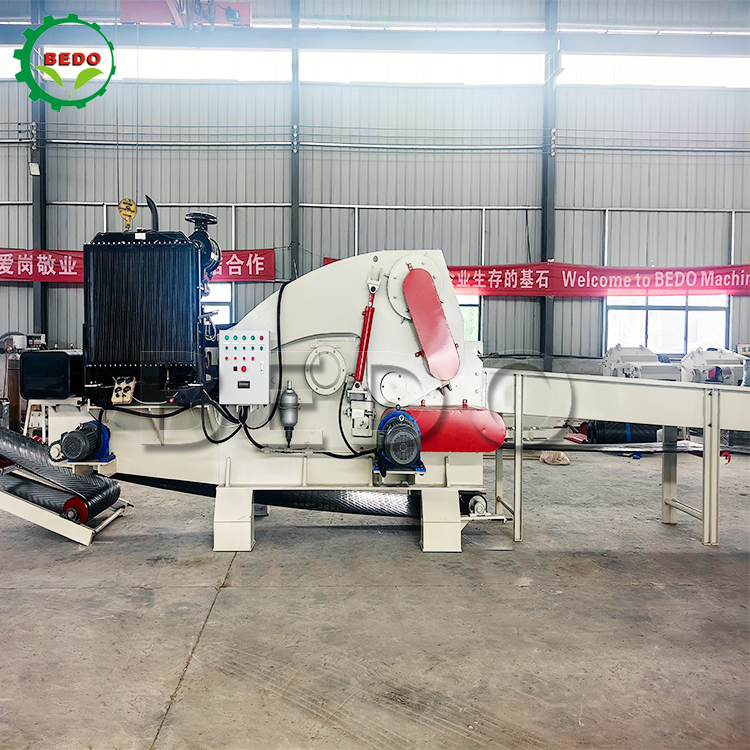 235HP Hidrolik Motor Besleme Taşıyıcı Davul Ahşap Çöpçü Makinesi CE Sertifikalı Endüstriyel İşleme