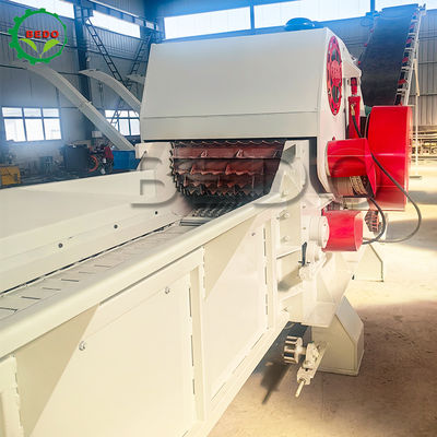 700x400mm Giriş Otomatik 2pcs Kılıçlar Ahşap Çöpleme Makinesi Davul Tipi Endüstriyel Yıkıcı Ekipman