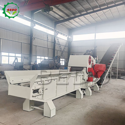 2 adet Bıçak Hidrolik Motor Ağaç Öğütme Makinesi Pürüzsüz Besleme Konveyör Endüstriyel Tambur Tipi Parçalayıcı